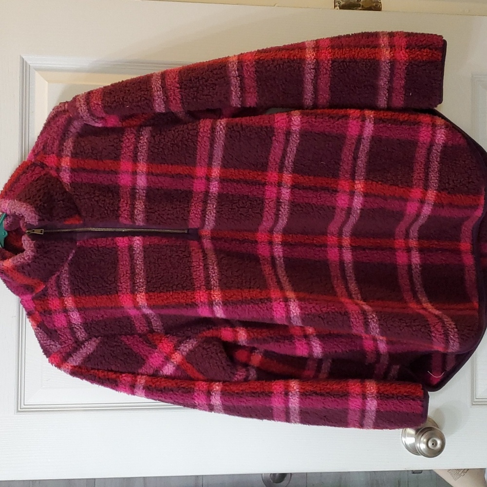 Terra & Sky Woman's Plus Teddy Pullover Jacket 1x